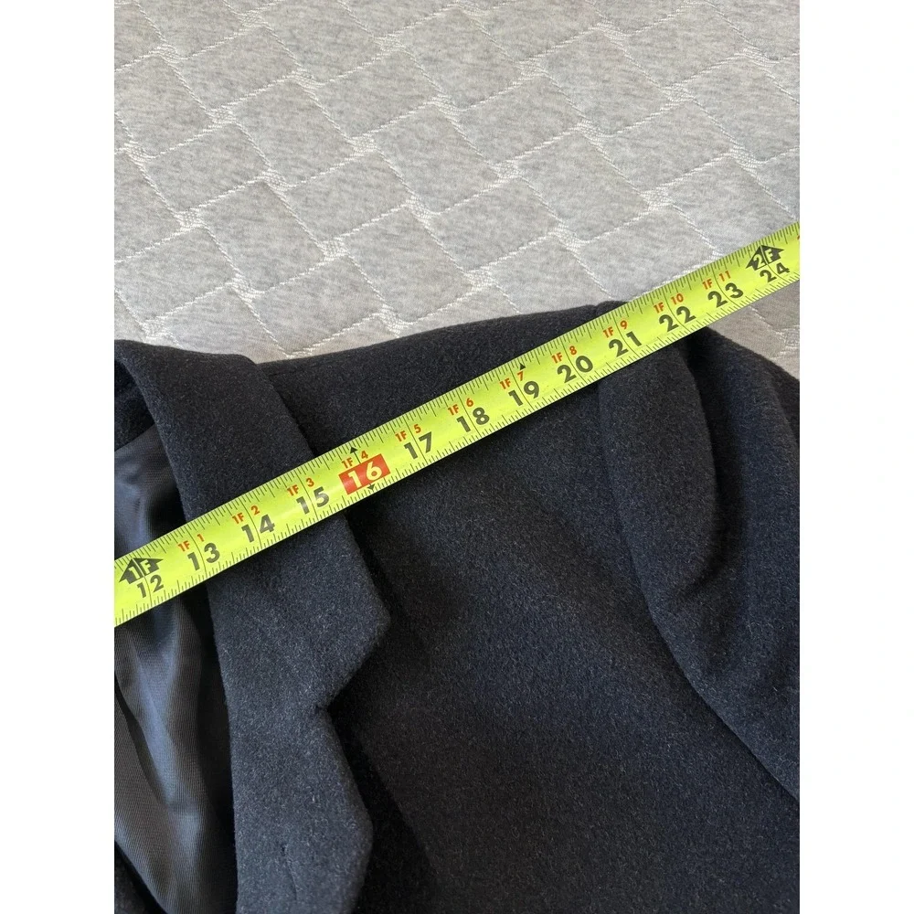 Silver Cloud Coat Mens 46 Black Cashmere Blend Overcoat Long Formal Business